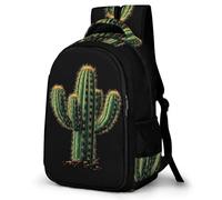 WECECE Mochila Colegio Cactus Diseño Niños 8 Años Mochila Escolar Plantas Estampado Niño Colegio Daypack Grande Resistente Duradera Actividades Escolares Viaje Regalo Diario