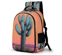 WECECE Mochila Colegio Cactus Patrón Chica 14 Años Mochila Plantas Cactus Estampado Estudiantes Instituto School Bag Cómoda Moderna Grande Vuelta al Cole Actividades Escolares