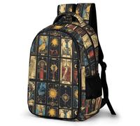 WECECE Mochila Colegio Carta de Tarot Estudiantes 10 Años Mochila Escolar Escolares Colegio Backpack para Chicos Cómoda Resistente Impermeable Excursión Regalo Cumpleaños