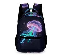 WECECE Mochila Colegio Diseño de Medusa Chicos y Chicas 10 Años Mochila Primaria Criatura Marina 1 Curso School Bag Ligera Resistente Cuadernos Botella Paraguas Excursión Viaje Diario
