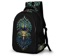 WECECE Mochila Colegio Diseño de Pavo Real Chico 8 Años Mochila Primaria Animal Niños Colegio Backpack para Estudiantes Resistente Duradera Cómoda Excursión Regalo Cumpleaños
