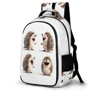 WECECE Mochila Colegio Erizo 10-15 Años Alumno Mochila Primaria Patrón de Little Animal Alumna Curso Escolar Mochila Colegio Resistentes, Backpack Instituto Viaje y Uso Diario