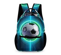 WECECE Mochila Colegio Fútbol Estudiantes Chicos 7 Años Mochila Primaria Diseño de Balón de Fútbol Chicas 6 Curso Bookbag Resistente Uso Diario Cosas de Colegio Botella Regalo Escolar