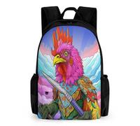 WECECE Mochila Colegio Gallo Mochilas Para Niños Y Niñas, Backpack Escolar Para Niños De Primaria De 7 A 10 Años, Mochila Infantil Ligera Con Gallina Francesa Para Escuela Viajes