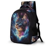 WECECE Mochila Colegio Gato Chicos y Chicas Curso 1-3 Bolsa Escolar Lindo Gatito 12-15 Años Mochila Juvenil, Daypack Grande y Resistente para Escuela y Viaje Gran Capacidad
