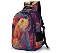 WECECE Mochila Colegio Golden Retriever Perro Escolares 12 Años Mochila Animal Cachorro Chicas Secundaria School Bag Impermeable Resistente Grande Viaje Uso Diario Regalo Diario