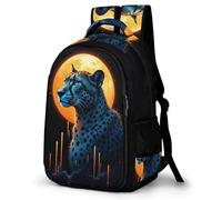 WECECE Mochila Colegio Guepardo Niña Primaria 2º-4º Mochila Escolar Animal Leopardo Niño 11-13 Años Bolsa Escolar para Escolares, School Bag Impermeable Duradera en Clases y Actividades