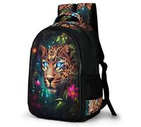 WECECE Mochila Colegio Guepardo Niña Primaria 3º-5º Mochila Escolar Animal Leopardo Niño 6-10 Años Bolsa Escolar para Escolares, Backpack Moderna Ligera en Viaje y Ocio Gran Capacidad