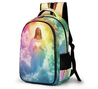 WECECE Mochila Colegio Jesús Escolares 8-12 Años Mochila de Jesús Cristiano Estudiantes Colegio Backpack para Chicos Ligera Resistente Duradera Senderismo Viaje Uso Diario