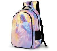 WECECE Mochila Colegio Jesús Motivo Escolares 12 Años Mochila Jesús Cristiano Patrón Chicas Secundaria School Bag Impermeable Resistente Grande Viaje Uso Diario Regalo Diario