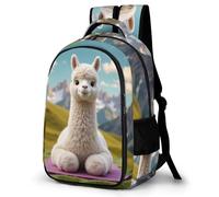 WECECE Mochila Colegio Lindo Llama Chicos y Chicas ESO 1º-4º Bolsa Escolar Animal Alpaca 10-15 Años Mochila Juvenil, Backpack Ligera y Grande para Senderismo y Salidas Gran Capacidad