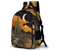 WECECE Mochila Colegio Motivo de Cactus Niño 15 Años Mochila Secundaria Patrón de Plantas Chicas Secundaria School Bag Ligera Resistente Duradera Instituto Actividades Escolares