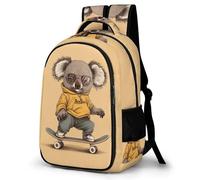 WECECE Mochila Colegio Motivo de Koala Estudiantes 15 Años Mochila Secundaria Patrón de Animal Chica Instituto Bookbag Duradera Resistente Moderna Senderismo Viaje Regalo Diario