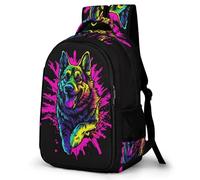 WECECE Mochila Colegio Motivo de Perro Chico 14 Años Mochila Secundaria Animal Cachorro Niño Instituto Bookbag Duradera Moderna Ligera Secundaria Uso Diario Viaje Regalo Diario