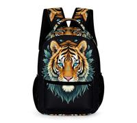 WECECE Mochila Colegio Motivo de Tigre Niños y Niñas 6-12 Años Mochila de Motivo Animal Tigre 3-5 Curso Escolar Primaria School Bag Libros Cuadernos Botella Outdoor Tiempo Libre