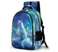WECECE Mochila Colegio Motivo de Zorro Chicas 12-16 Años Mochila Secundaria Animal Aurora Estudiantes Secundaria Bookbag Duradera Grande Cómoda Instituto Actividades Escolares