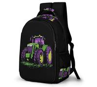 WECECE Mochila Colegio Motivo Tractor Niña Colegio Curso 1-3 Mochila Escolar Coche Patrón Niño 8-12 Años Bolsa Escolar para Escolares, Backpack Ligera y Grande en Uso Diario y Deporte