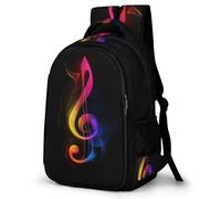 WECECE Mochila Colegio Música Symbol Instituto 8-12 Años Niños Mochila Infantil Música Amante Niñas Mochila Estilo Puerta de Frigorifico, Backpack Instituto Viaje y Uso Diario