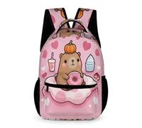 WECECE Mochila Colegio Oso para Niños Niñas 10-13 Años Bolsa Colegio Kawaii Animal Rosa 2-5 Curso Curso 2-5 Bolsa de Escuela Resistente Uso Diario Libros Cuadernos Botella Regalo Cumpleaños
