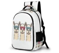 WECECE Mochila Colegio Patrón de Alpaca Escolares 11 Años Mochila Escolar Animal Llama Niña Colegio Daypack Ligera Resistente Moderna Senderismo Viaje Uso Diario Regalo Diario