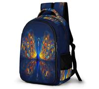WECECE Mochila Colegio Patrón de Pavo Real Escolares 12 Años Mochila Estampado de Animal Chicas Secundaria School Bag Impermeable Resistente Grande Viaje Uso Diario Regalo Diario