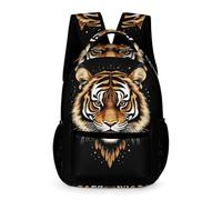 WECECE Mochila Colegio Patrón de Tigre para Niños Niñas 10-13 Años Bolsa Colegio Animal 2-5 Curso Curso 2-5 Bolsa de Escuela Resistente Uso Diario Libros Cuadernos Botella Regalo Cumpleaños