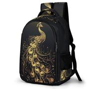 WECECE Mochila Colegio Pavo Real Niña Colegio Curso 1-3 Mochila Escolar Animal Pavo Real Niño 8-12 Años Bolsa Escolar para Escolares, Backpack Ligera y Grande en Uso Diario y Deporte