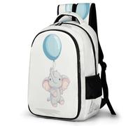 WECECE Mochila Colegio Pequeño Elefante Chica 10 Años Mochila Animal Tema Estudiantes Colegio Backpack, para Escolares Grande Cómoda Impermeable Senderismo Viaje Uso Diario
