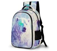 WECECE Mochila Colegio Polar Oso Instituto 8-12 Años Niños Mochila Infantil Diseño de Animal Niñas Mochila Estilo Puerta de Frigorifico, Backpack Instituto Viaje y Uso Diario