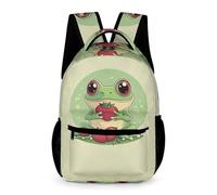 WECECE Mochila Colegio Rana Colegio Primaria Niño Bolsa Escolar Pequeño Animal 2-4 Curso Niña 8-12 Años Backpack Ligera con Bolsillos Laterales Libros Objetos Pequeños Excursión Viaje Diario
