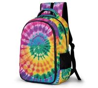 WECECE Mochila Colegio Tie-Dye Estampado Niña Colegio Curso 3-5 Mochila Escolar Colorido Niño 7-12 Años Bolsa Escolar para Escolares, Bookbag Grande y Resistente en Regalo de Cumpleaños