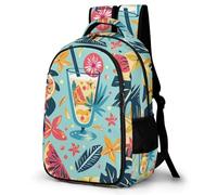 WECECE Mochila Colegio Verano Tropical Tema Niña Primaria 3º-5º Mochila Escolar Frutas Niño 6-10 Años Bolsa Escolar para Escolares, Backpack Moderna Ligera en Viaje y Ocio Gran Capacidad
