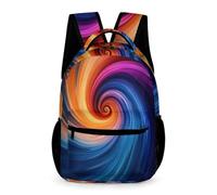 WECECE Mochila Colorido Espirales Chicas 6-9 Años Bolsa Escolar Visual Vertigo Curso 1-4 Chicos Mochila de Colegio Grande 43x32x15 cm para Actividades Diarias