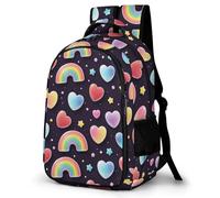 WECECE Mochila con Diseño de Arcoíris Escolar Niño Adolescente, Mochila Colorido Colegio Grand Capacidad para Juveniles Chico 10 a 18 Años, Mochilas para Portátil