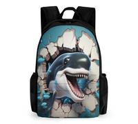 WECECE Mochila Con Estampado De Killer Ballena O Tema del Lobo 3D 3D Para Niño Niñas, Mochila De Escuela Primaria, Secundaria, Mochilas Casual Kid Back Pack