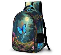 WECECE Mochila con Mariposa Pattern Escolar Niño Adolescente, Mochila 3D Colegio Grand Capacidad para Juveniles Chico 10 a 18 Años, Mochilas para Portátil