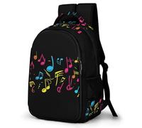 WECECE Mochila con Musical Notes Escolar Niño Adolescente, Mochila Music Lover Colegio Grand Capacidad para Juveniles Chico 10 a 18 Años, Mochilas para Portátil