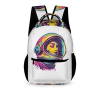 WECECE Mochila Con Patrón De Astronautaa Para Niños, Alumnos De Primaria, 16.2 Pulgadas, Ligero E Impermeable Mochilas Spacemen De Viaje