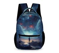 WECECE Mochila Con Patrón De Cielo Estrellado Para Niños, Mochila Colorido Adolescentes, 16 Pulgadas, Primaria, Ligero E Impermeable, Mochilas
