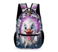WECECE Mochila Con Patrón De Cisne Para Niños, Alumnos De Primaria, 16.2 Pulgadas, Ligero E Impermeable Mochilas Impresión Animal de la Historieta De Viaje