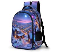 WECECE Mochila con Snowy Scenery Escolar Niño Adolescente, Mochila Landscapes Colegio Grand Capacidad para Juveniles Chico 10 a 18 Años, Mochilas para Portátil