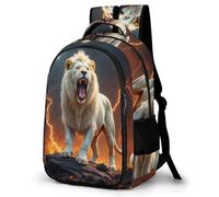 WECECE Mochila Cool Lion Colegio Niña 6-10 Años Mochila Escolar Primaria Ligera con Animal para La Escuela, Viajes y El Día a Día
