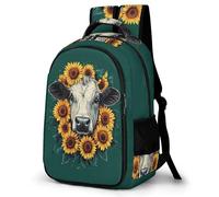 WECECE Mochila Cow Infantil para Niño Niña Primaria Mochila Escolar con Bull Design Mochilas, Colegio Viaje Guardería para 7-15 Años