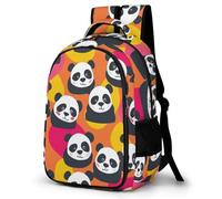 WECECE Mochila Cute Pandas Escolar Niño, Mochilas Escolares Primaria Transpirable y Cómoda para Infantiles De 7 a 12 Años, Mochila Colegio Moderna con Panda
