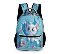 WECECE Mochila de 3D Estampado Gatito Chicas 6-9 Años Mochila Escolar Lindo Gato Curso 1-4 Chicos Bolsa Escolar Grande 43x32x15 cm Tiempo Libre Libros y Cuadernos