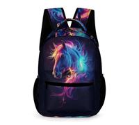 WECECE Mochila de Caballo Diseño Niño Niña 13 Años Mochila Escolar Animal Motivo 2º ESO Estudiantes Bolsa Escolar Ligera 43x32x15 cm Uso Diario Libros y Cuadernos