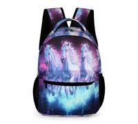 WECECE Mochila de Caballo Estampado Niño Niña 8 Años Bolsa Escolar Animal Motivo Curso 3 Escolares School Bag Moderna 43x32x15 cm Tiempo Libre Libros y Cuadernos