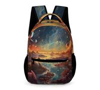 WECECE Mochila De Cielo Estrellado Para Alumnos De Primaria, Mochila Para 1º 2º 3º,4º,5º Niños, Niñas, Tela De Poliéster, Impresión De Colorido,One_Size