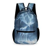 WECECE Mochila de Ciervo Niña Niño 9-13 Años Mochila Escolar Reno Tema Curso 4-6 y 1º-2º ESO Escolares Bolsa Escolar Formato Grande 43x32x15 cm Viaje Estudio Libros y Cuadernos