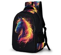 WECECE Mochila de Escuela Estampado Caballo Chico 12-16 Años Bolsa Escolar Animal Chica ESO 1º-4º Mochila Secundaria, Backpack Práctica Duradera para Escuela y Viaje Libros y Cuadernos